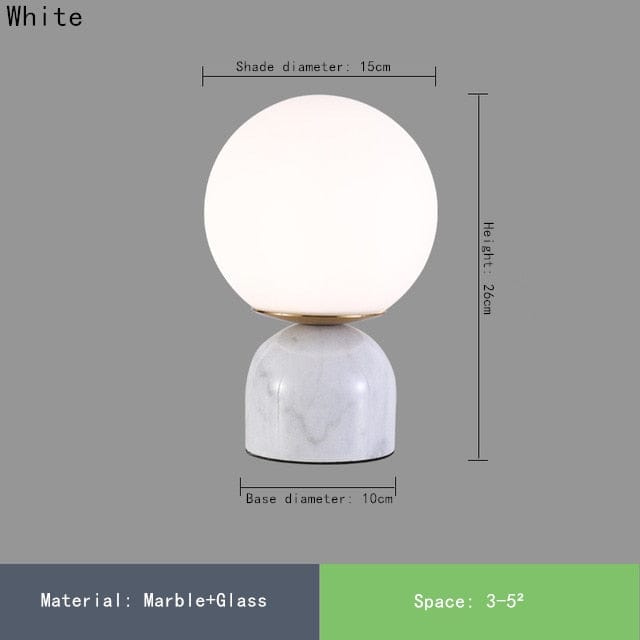Lampe de Chevet Ronde Industrielle - Rétro | Marco Lucetti Blanc