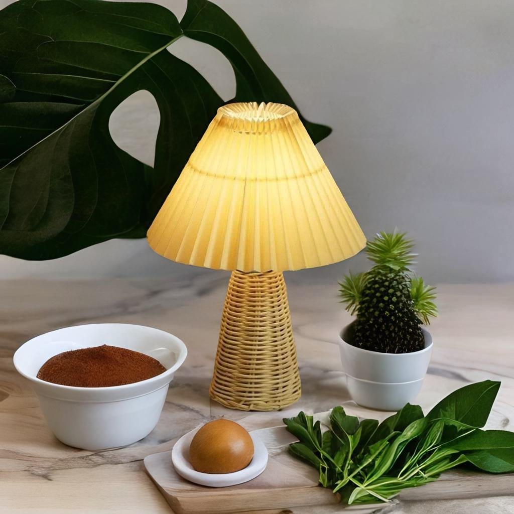 Lampe de Chevet Rotin - Lucentra | Marco Lucetti Beige Jaune