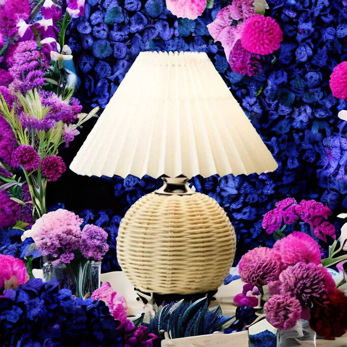 Lampe de chevet Rotin - Luminelluxe | Marco Lucetti Blanc