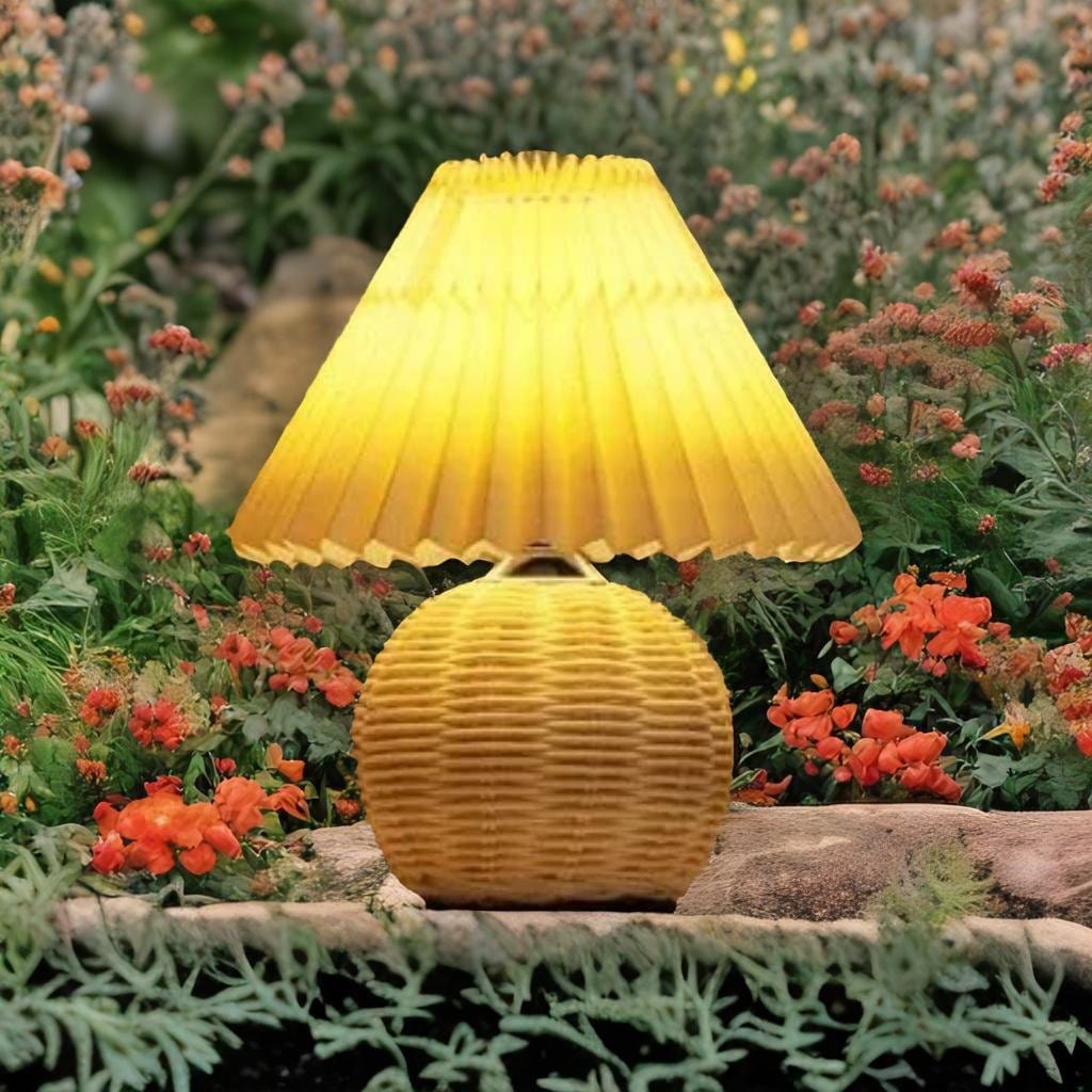 Lampe de chevet Rotin - Luminelluxe | Marco Lucetti Jaune