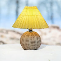 Lampe de chevet Rotin - Luminelluxe | Marco Lucetti Jaune Carreau