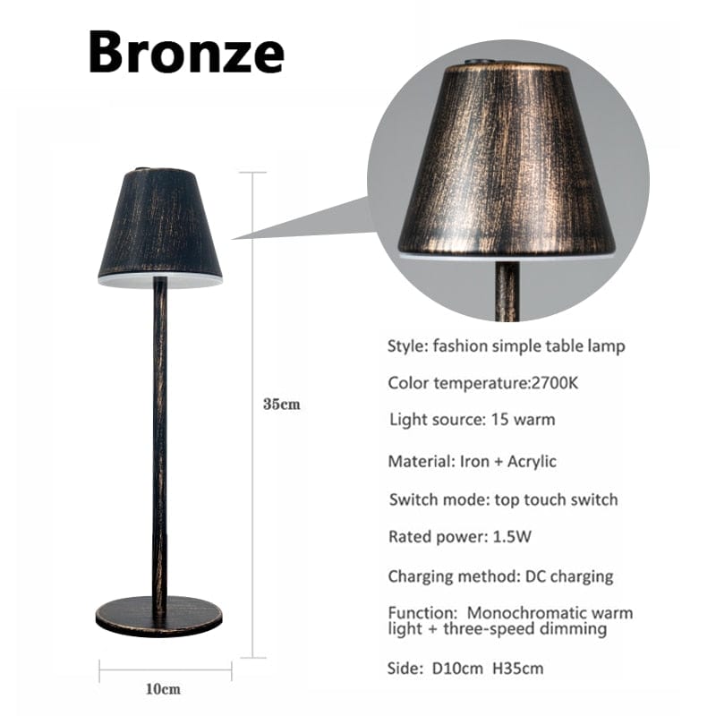 Lampe de Chevet Sans Fil Design - Luxe Illuminateur | Marco Lucetti