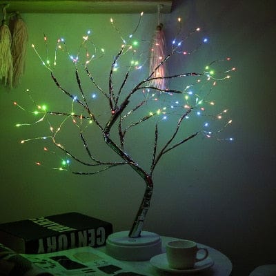 Lampe de Chevet Sans Fil Métal - Luminia | Marco Lucetti Arbre multicolore à 108 LED