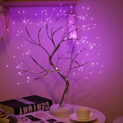 Lampe de Chevet Sans Fil Métal - Luminia | Marco Lucetti Arbre Rose à 108 LED