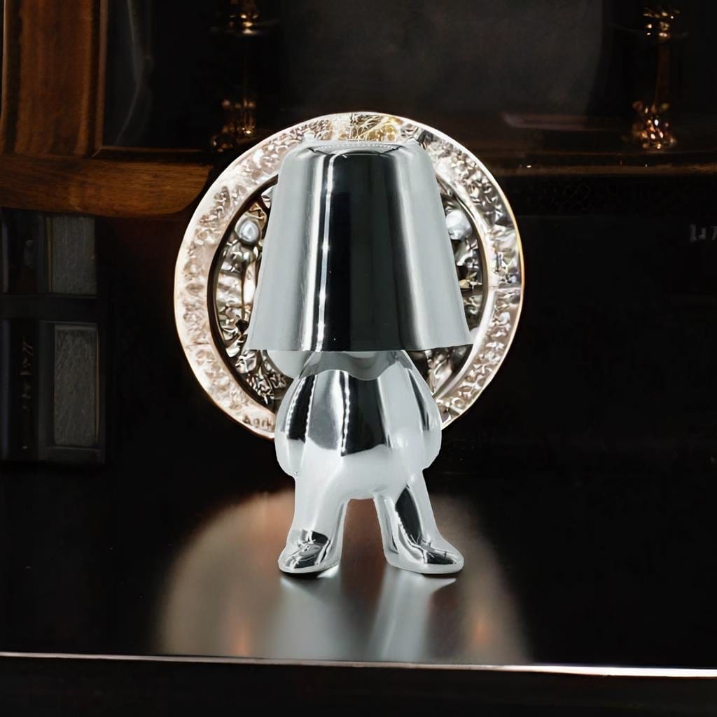Lampe de Chevet Vintage Métal - Silver Luxe | Marco Lucetti Monsieur Argent B