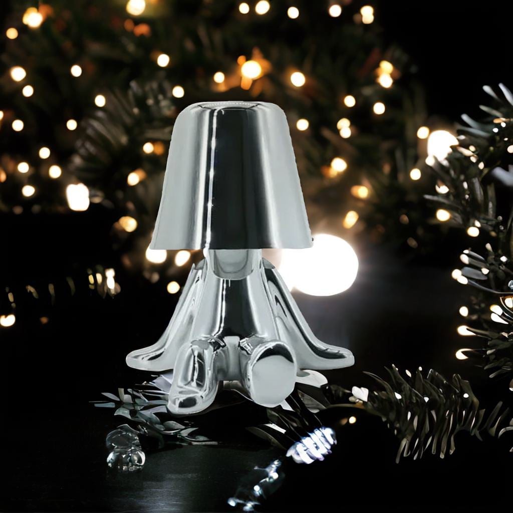 Lampe de Chevet Vintage Métal - Silver Luxe | Marco Lucetti Monsieur Argent C