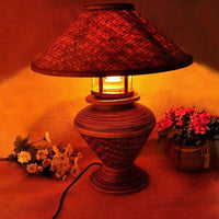 Lampe de chevet Vintage Rouge "Asia Bamboo" | Marco Lucetti