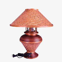 Lampe de chevet Vintage Rouge "Asia Bamboo"