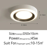 Lampe de couloir d'entrée moderne minimaliste - Protection des yeux - Lustre créatif - Plafonnier rond | Marco Lucetti