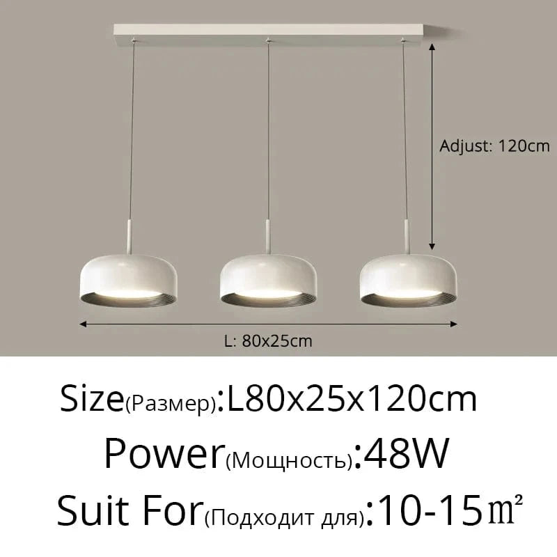 Lampe de couloir d'entrée moderne minimaliste - Protection des yeux - Lustre créatif - Plafonnier rond | Marco Lucetti YH2391 L80x25cm 48W / Lumière neutre