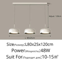 Lampe de couloir d'entrée moderne minimaliste - Protection des yeux - Lustre créatif - Plafonnier rond | Marco Lucetti YH2391 L80x25cm 48W / Lumière neutre