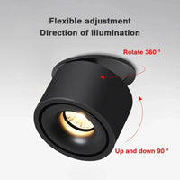 Lampe de downlight LED FoldFlex à intensité variable pour éclairage domestique | Marco Lucetti