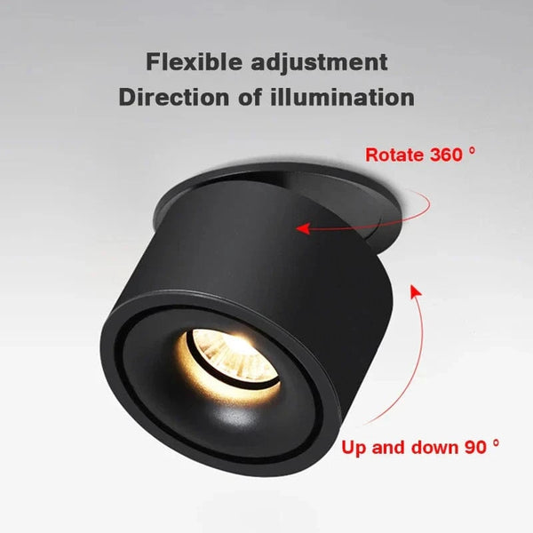 Lampe de downlight LED FoldFlex à intensité variable pour éclairage domestique | Marco Lucetti