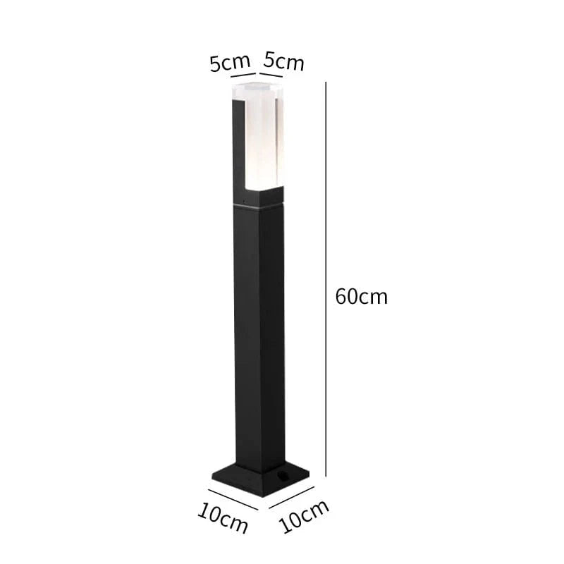 Lampe de jardin avancée LED étanche - Pilier lumineux en aluminium IP65 - Décor Villa | Marco Lucetti Capteur 60 cm / Lumière blanche