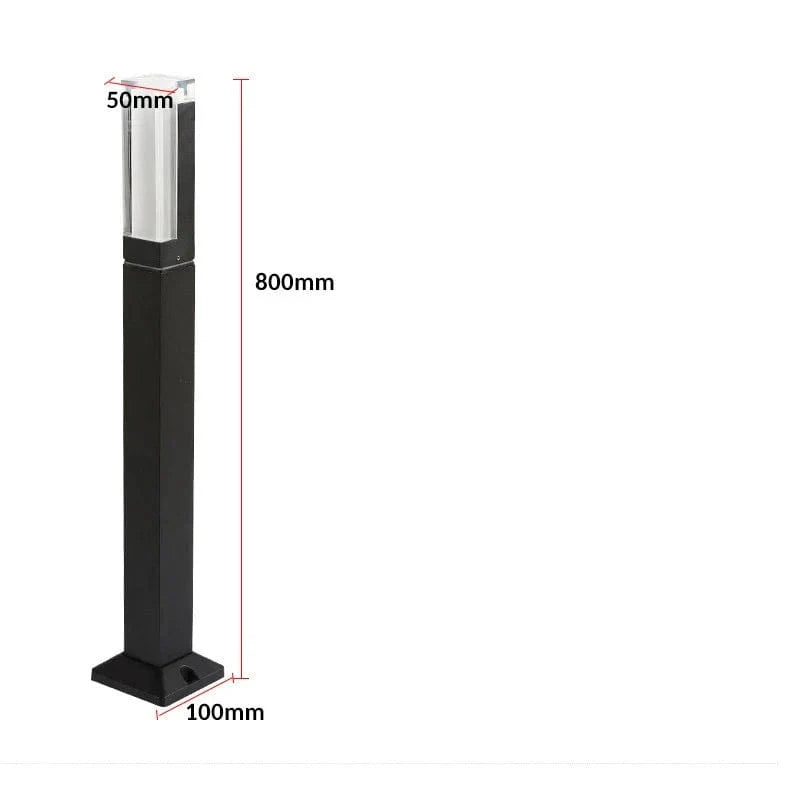 Lampe de jardin avancée LED étanche - Pilier lumineux en aluminium IP65 - Décor Villa | Marco Lucetti Capteur 80 cm / Lumière blanche