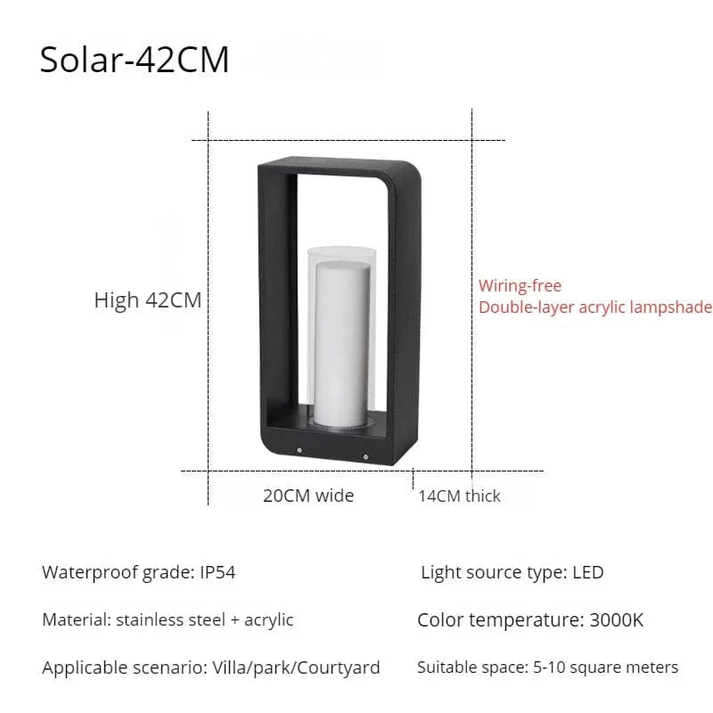 Lampe de jardin solaire LED modernes pour extérieur.design Villa Court. | Marco Lucetti Type A-M-Solar