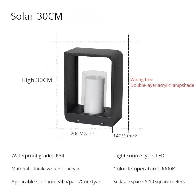 Lampe de jardin solaire LED modernes pour extérieur.design Villa Court. | Marco Lucetti Type A-S-Solar