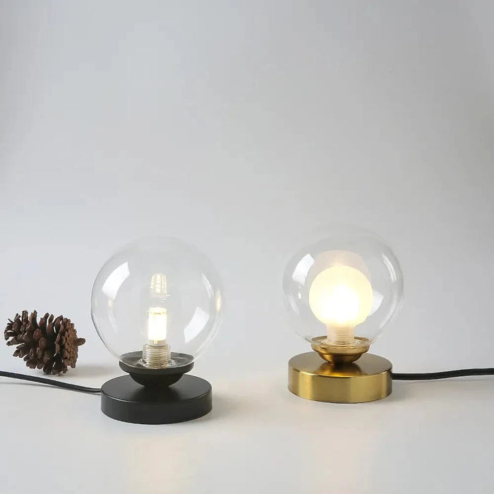 Lampe de Lecture LED boule de verre doré pour Table de Bureau | Marco Lucetti