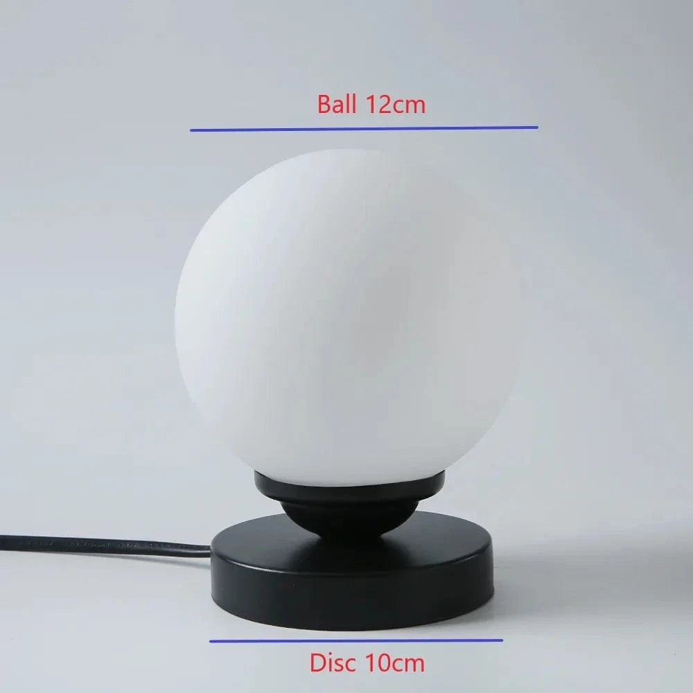 Lampe de Lecture LED boule de verre doré pour Table de Bureau | Marco Lucetti Modèle A
