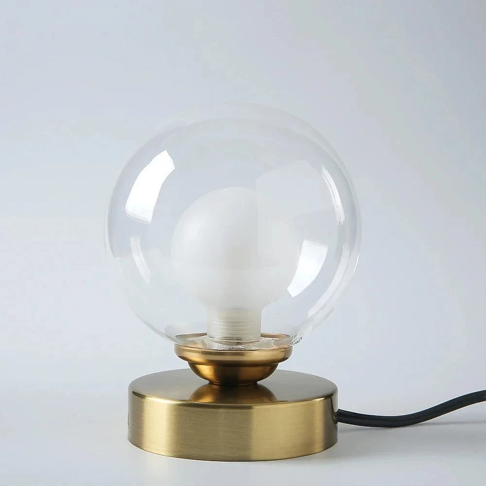 Lampe de Lecture LED boule de verre doré pour Table de Bureau | Marco Lucetti StyleC