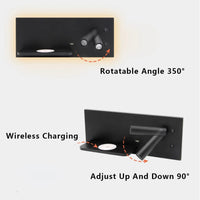 Lampe de lecture LED SandiY avec chargeur USB sans fil | Marco Lucetti