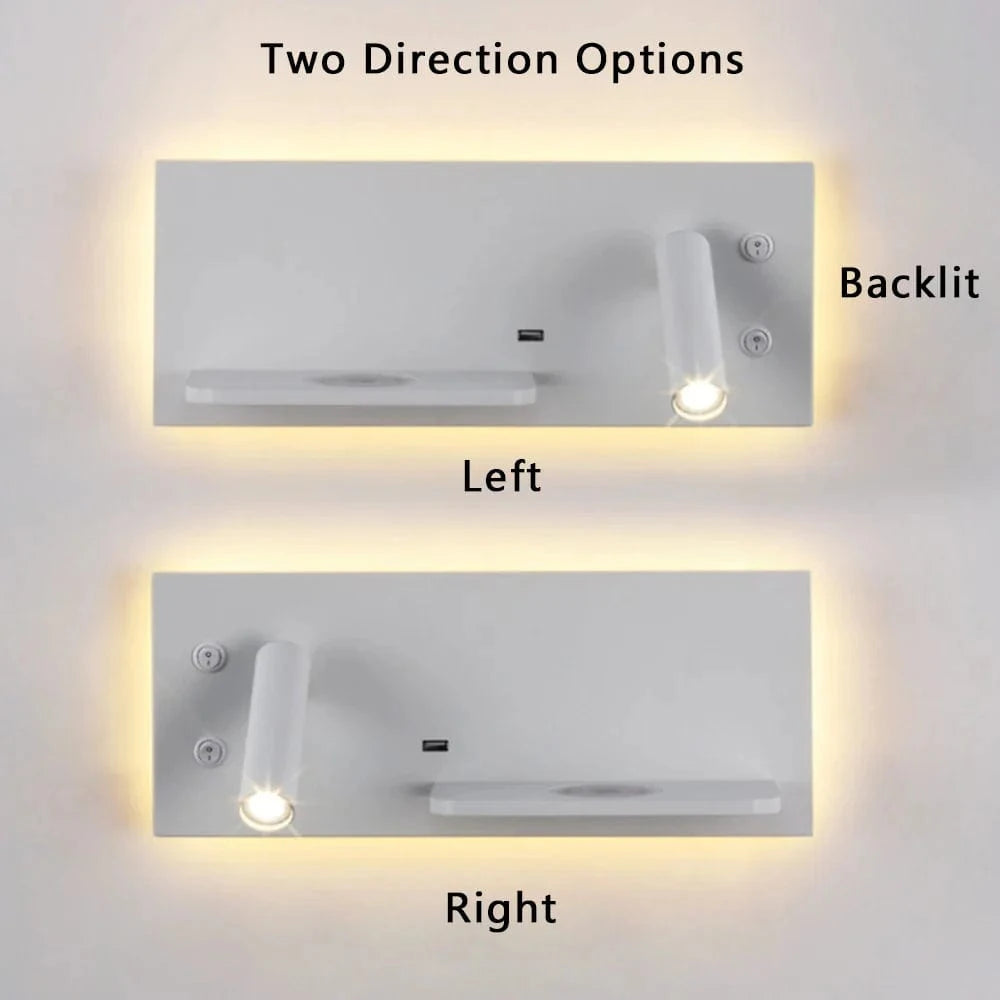 Lampe de lecture LED SandiY avec chargeur USB sans fil | Marco Lucetti