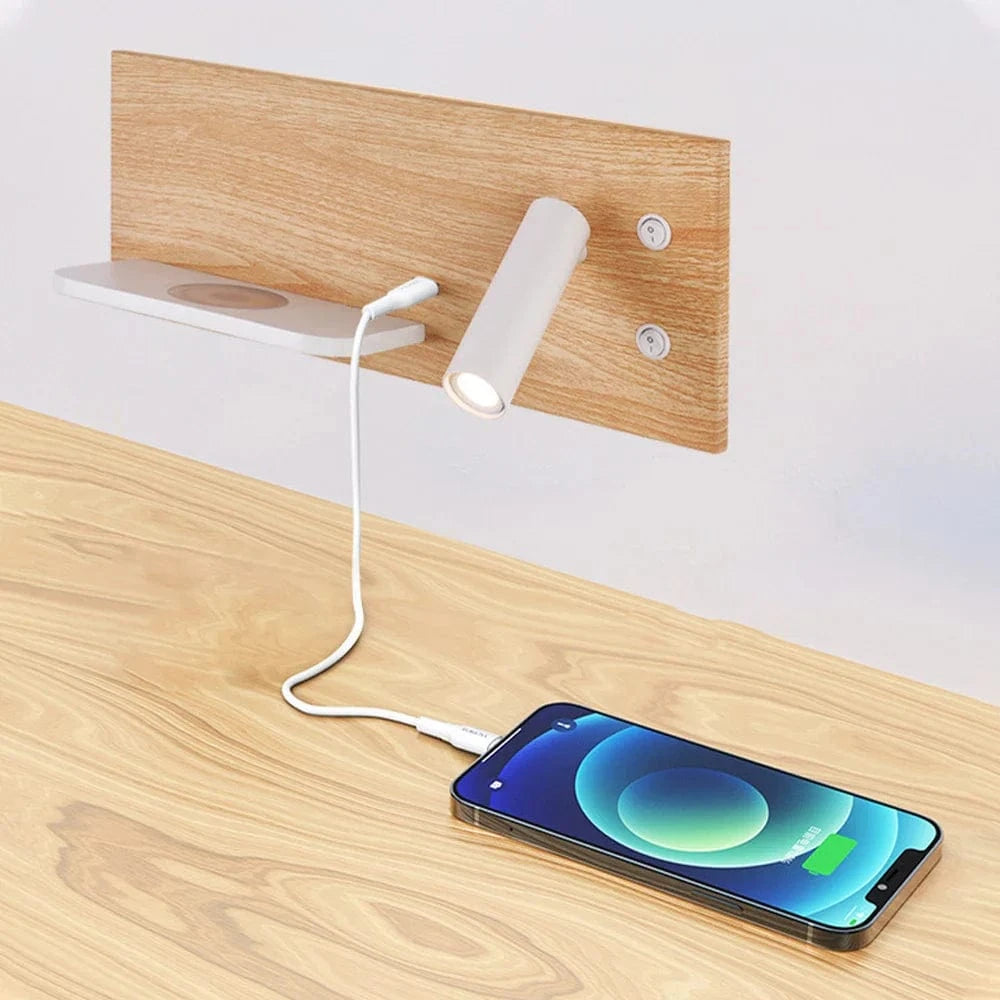 Lampe de lecture LED SandiY avec chargeur USB sans fil | Marco Lucetti