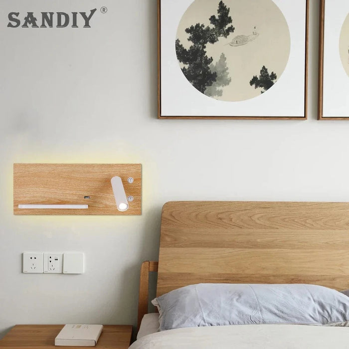 Lampe de lecture LED SandiY avec chargeur USB sans fil | Marco Lucetti