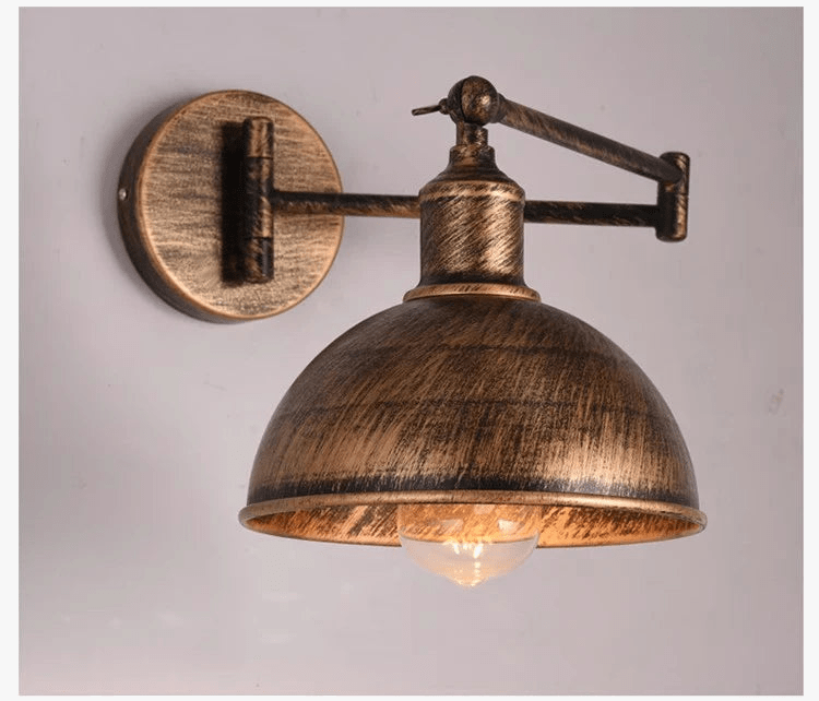 Lampe de lecture murale rétro américaine avec bras pliant - Antique | Marco Lucetti