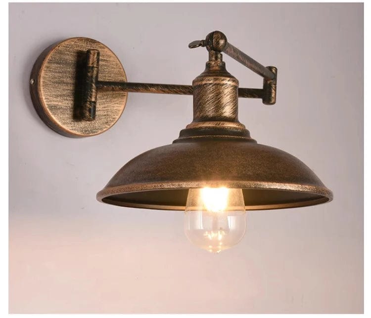 Lampe de lecture murale rétro américaine avec bras pliant - Antique | Marco Lucetti