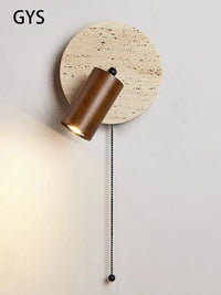 Lampe de lecture ronde en pierre avec éclairage LED murale | Marco Lucetti