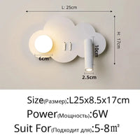 Lampe de lecture rotative minimaliste pour hôtel scandinave | Marco Lucetti DG6128 droite L25cm