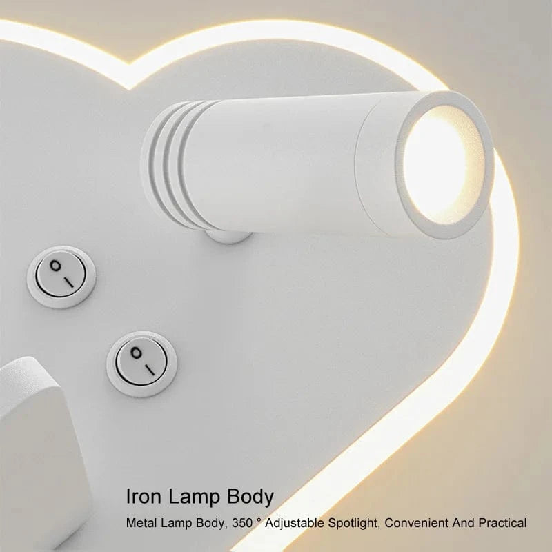 Lampe de lit LED Multifonction avec Chargeur Sans Fil USB - BrightLuxe | Marco Lucetti