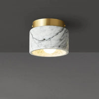 Lampe de marbre nordique Spot rond pour salon, chambre et couloir | Marco Lucetti Blanc