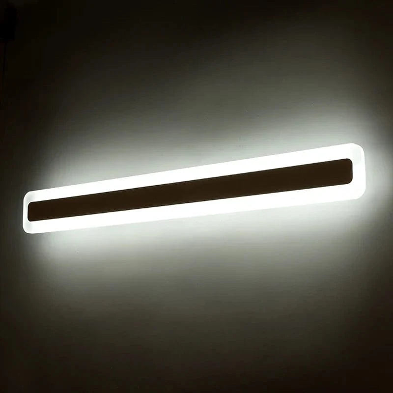 Lampe de Miroir LED Moderne Étanche en Acrylique - BrightGlow™ | Marco Lucetti Noir / Blanc froid (5 500-7 000 K). / 28W 100cm