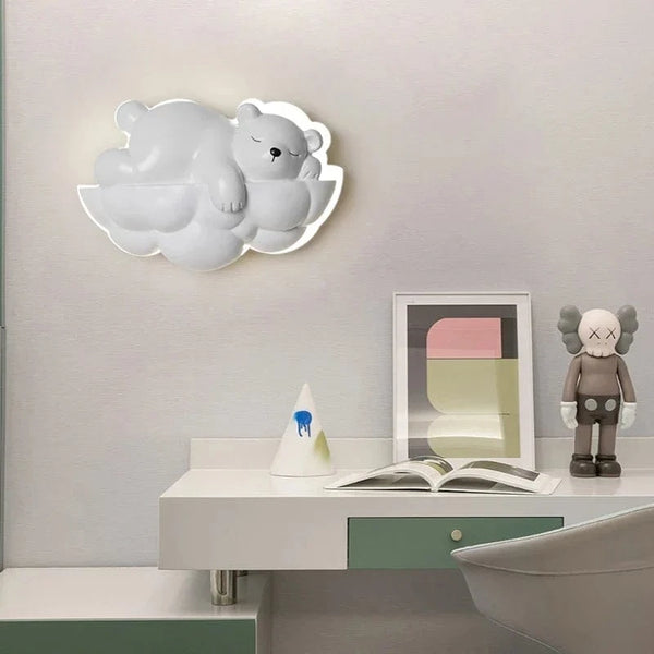 Lampe de nuit Ours Polaire - Dessin Animé Enfants - Télécommande et Gradation - Chambre d'Enfant - Princesse | Marco Lucetti