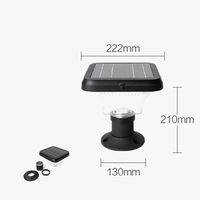 Lampe de pelouse solaire LED brandée "Rougeoyante" - Éclairage extérieur sans fil - Design moderne - Étanche | Marco Lucetti