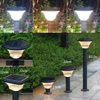 Lampe de pelouse solaire LED brandée "Rougeoyante" - Éclairage extérieur sans fil - Design moderne - Étanche | Marco Lucetti
