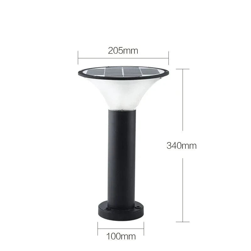 Lampe de pelouse solaire LED brandée "Rougeoyante" - Éclairage extérieur sans fil - Design moderne - Étanche | Marco Lucetti 34 cm Forme ronde