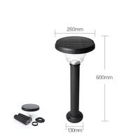 Lampe de pelouse solaire LED brandée "Rougeoyante" - Éclairage extérieur sans fil - Design moderne - Étanche | Marco Lucetti 60 cm Forme ronde