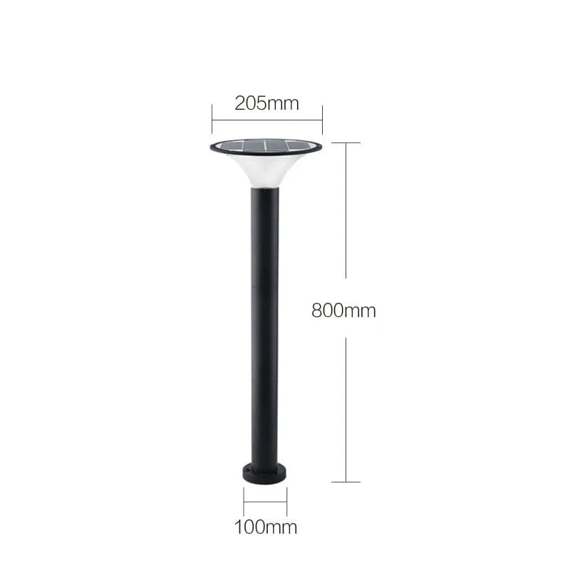 Lampe de pelouse solaire LED brandée "Rougeoyante" - Éclairage extérieur sans fil - Design moderne - Étanche | Marco Lucetti 80 cm Forme ronde