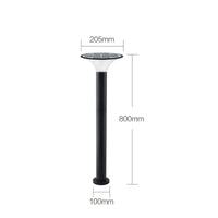 Lampe de pelouse solaire LED brandée "Rougeoyante" - Éclairage extérieur sans fil - Design moderne - Étanche | Marco Lucetti 80 cm Forme ronde
