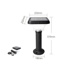 Lampe de pelouse solaire LED brandée "Rougeoyante" - Éclairage extérieur sans fil - Design moderne - Étanche | Marco Lucetti Carré de 38 cm