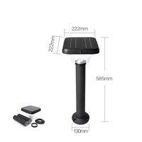 Lampe de pelouse solaire LED brandée "Rougeoyante" - Éclairage extérieur sans fil - Design moderne - Étanche | Marco Lucetti Carré de 59 cm