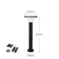 Lampe de pelouse solaire LED brandée "Rougeoyante" - Éclairage extérieur sans fil - Design moderne - Étanche | Marco Lucetti Carré de 80 cm