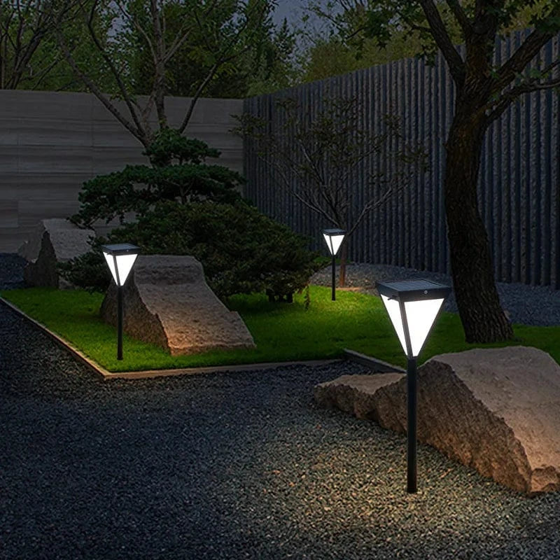 Lampe de pelouse solaire LED rougeoyante - Éclairage extérieur sans électricité | Marco Lucetti Télécommande
