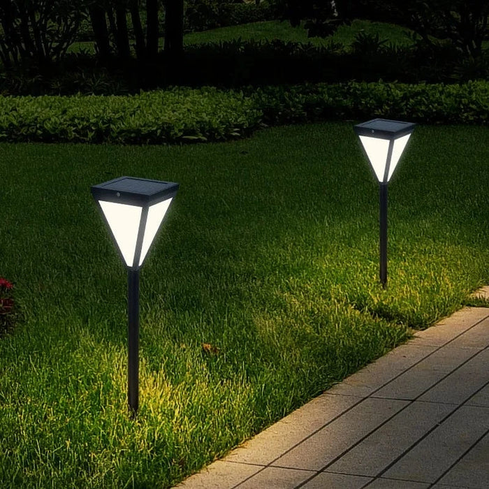 Lampe de pelouse solaire LED rougeoyante - Éclairage extérieur sans électricité | Marco Lucetti Télécommande