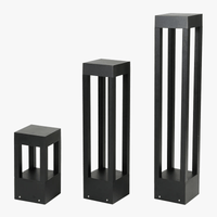 Lampe de pilier LED pour cour de villa, 40 cm, moderne en aluminium noir | Marco Lucetti