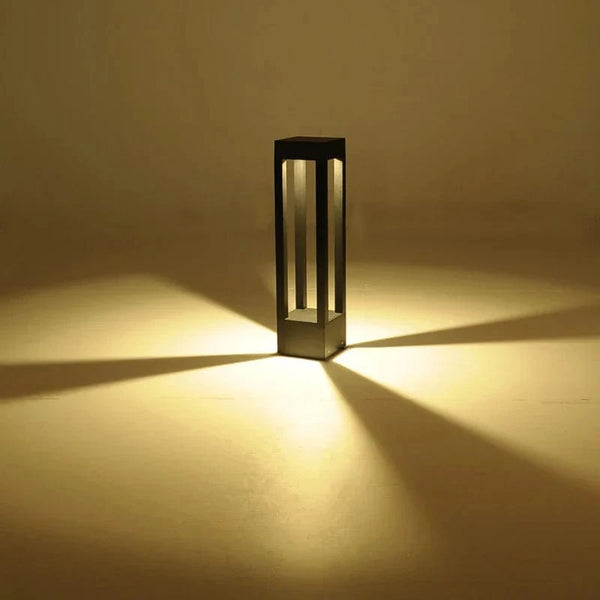 Lampe de pilier LED pour cour de villa, 40 cm, moderne en aluminium noir | Marco Lucetti