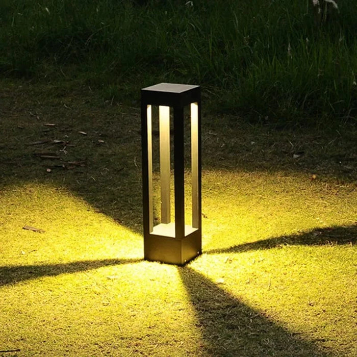 Lampe de pilier LED pour cour de villa, 40 cm, moderne en aluminium noir | Marco Lucetti Gris 10W 40CM